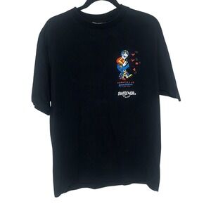 Switcher Mens Black Vintage 90's Montreux Jazz Festival Cotton T-Shirt Large